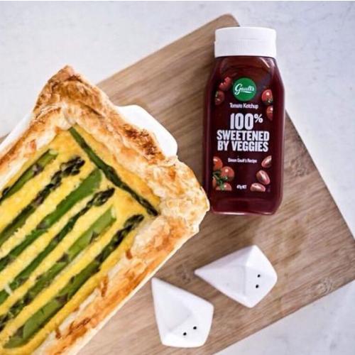 asparagus quiche with gaults tomato ketchup 2