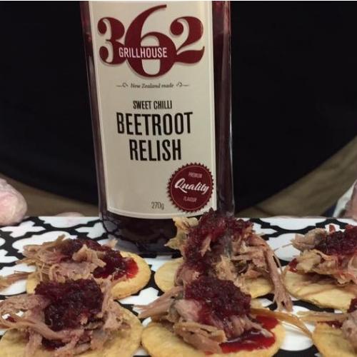 sweet chili beetroot on cold meat 2